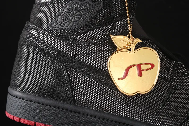 All categories Air Jordan Jordan series basketball shoes Air Jordan 1 High Air Jordan 1 Retro High OG WMNS "SP Gina" AJ1 Joe 1 Black Pearl Joint Black and Red CD7071-001